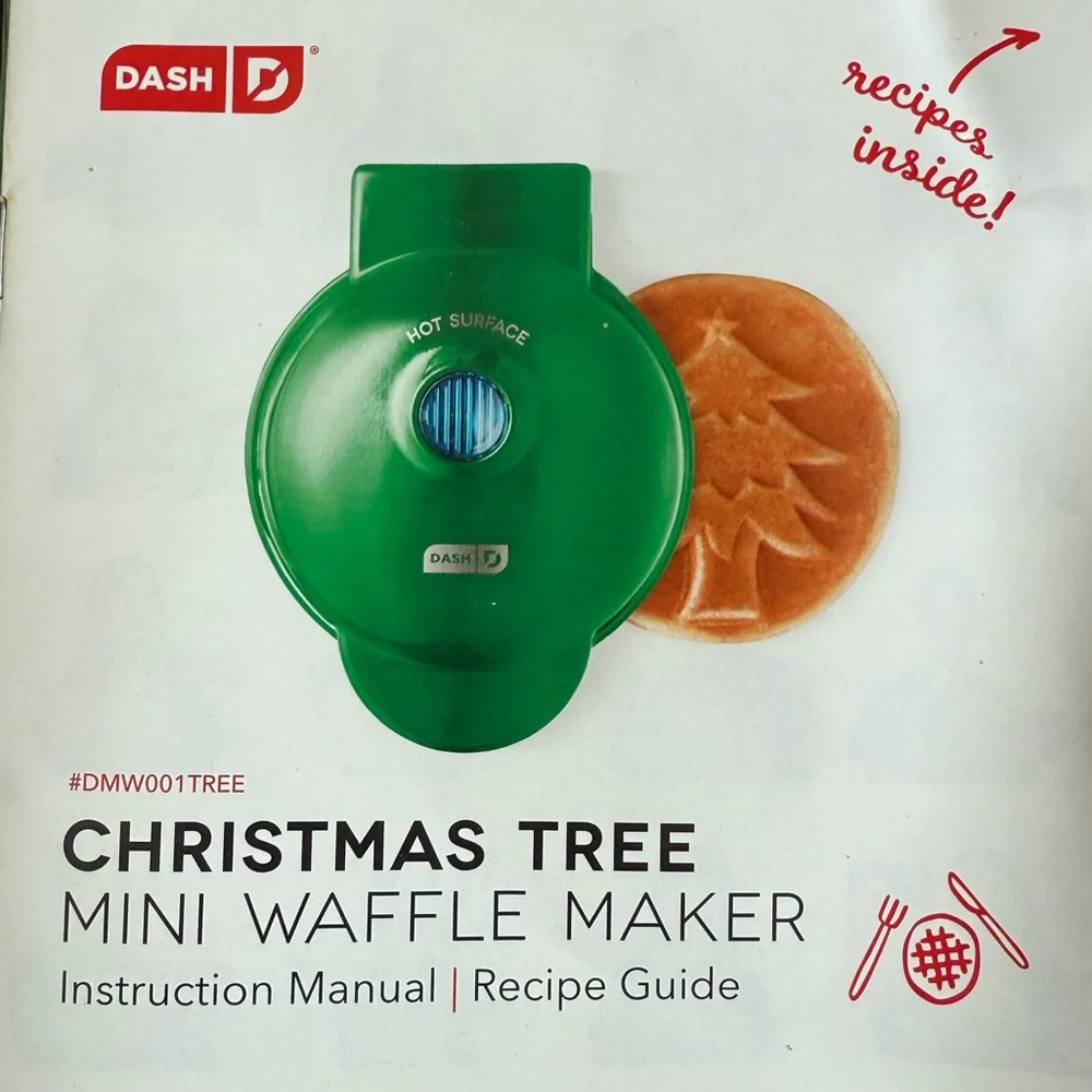 New! Green Dash Mini Christmas Tree Waffle Maker